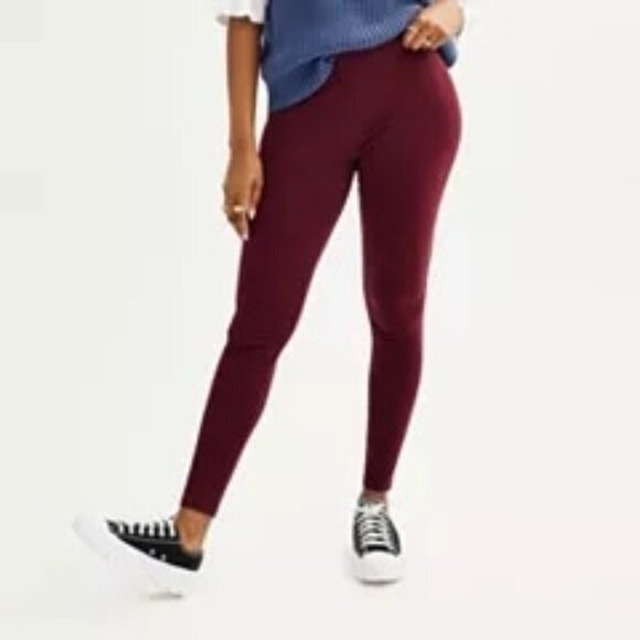 🏖️ Womans Plum Crossover Waistband Zip Pockets Leggings NWT XXL - Picture 2 of 7